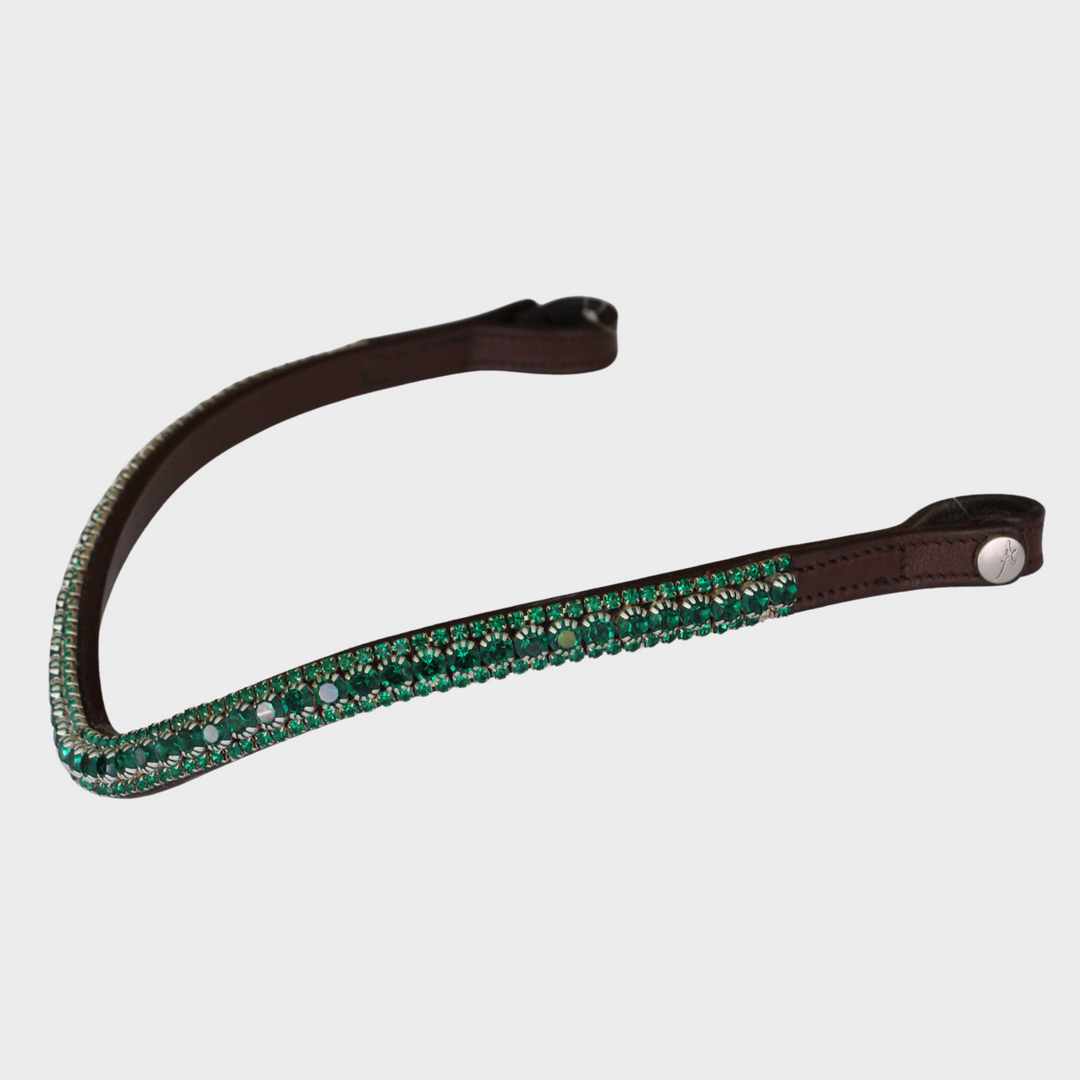Artemis Lux Emerald Swarovski® Crystal Browband - Brown