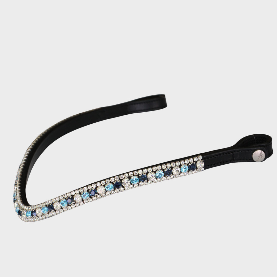 Artemis Lux Ocean Mix Swarovski® Crystal Browband - Black