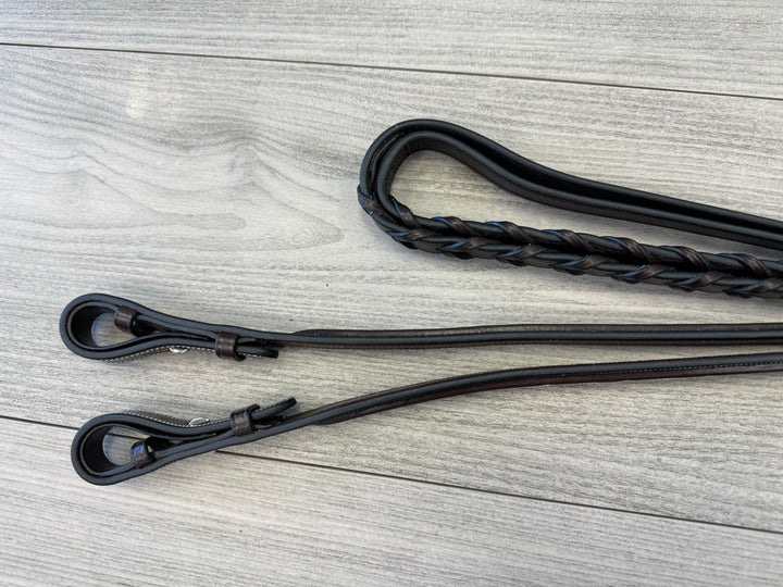 SALE Laced Reins Deco French Hook Brown/Cream (R5)