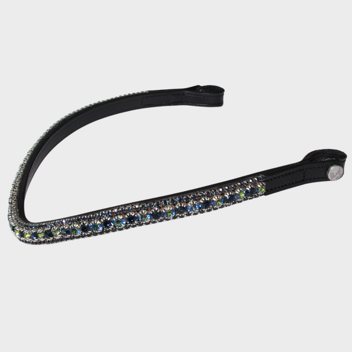 Artemis Lux Shades Of Blue Swarovski® Crystal Browband - Black