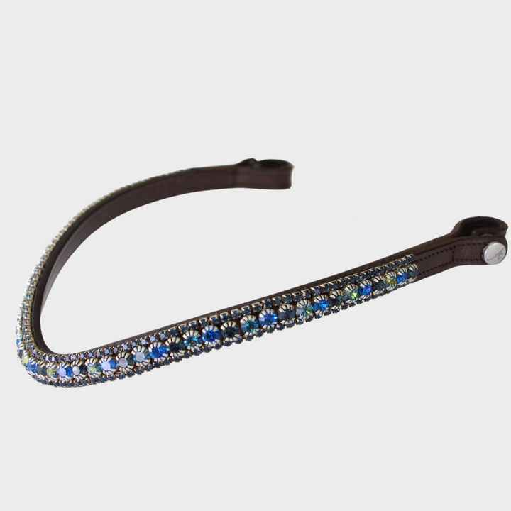 SALE Artemis Lux Shades Of Blue Swarovski® Crystal Browband - Brown