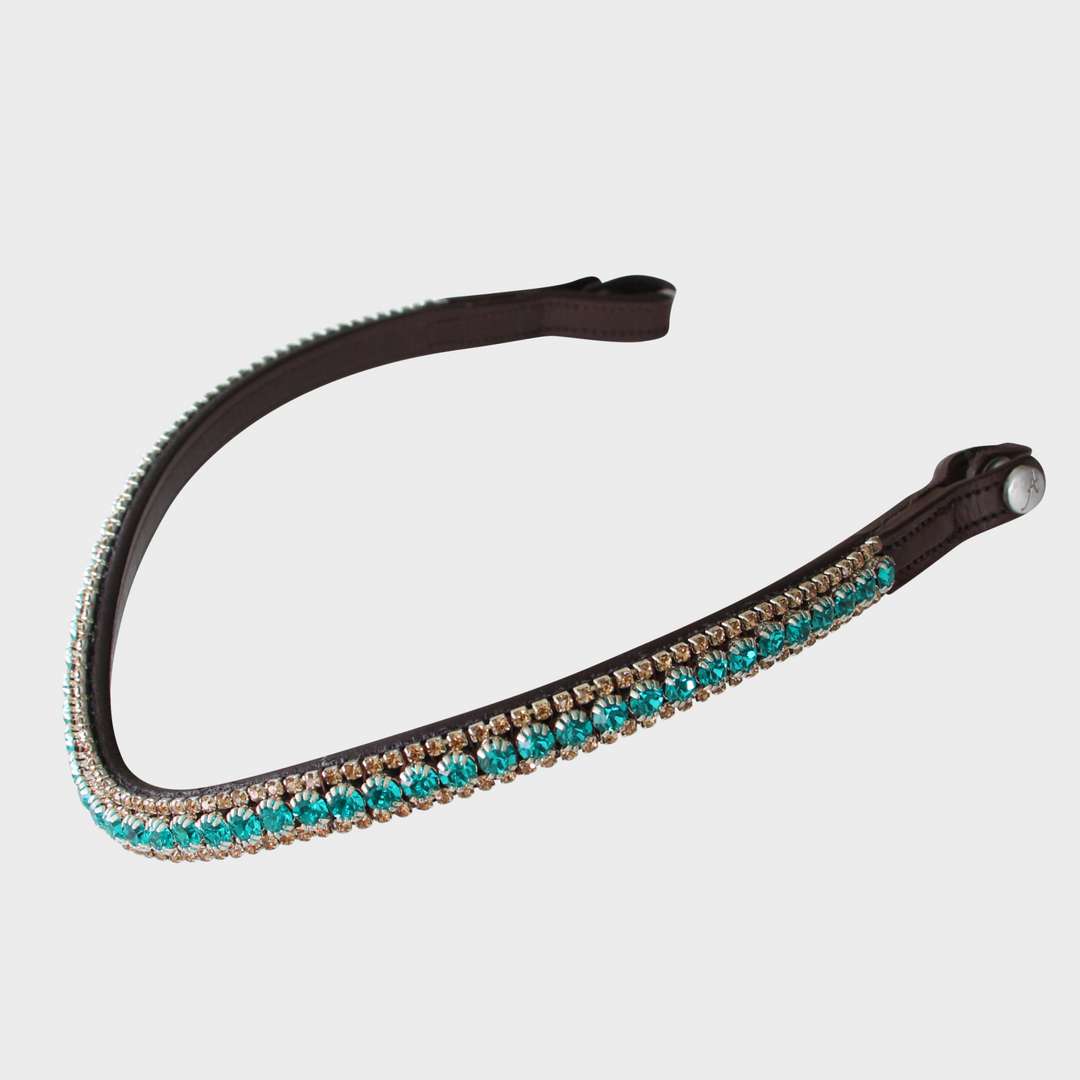 Artemis Lux Tiffany with Gold Swarovski® Crystal Browband- Brown
