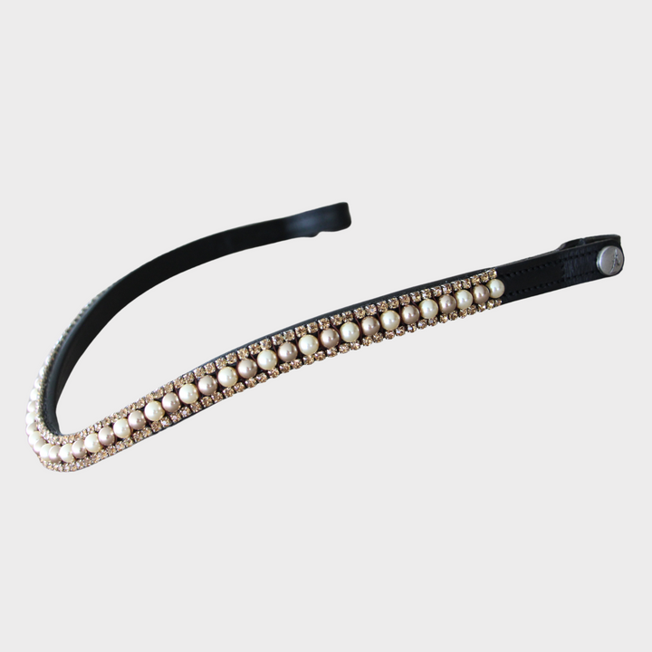 Pearl Coffee Cream Browband - Brown (NEW)