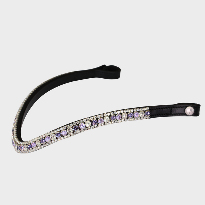 Lux Violet Mix Browband - Black