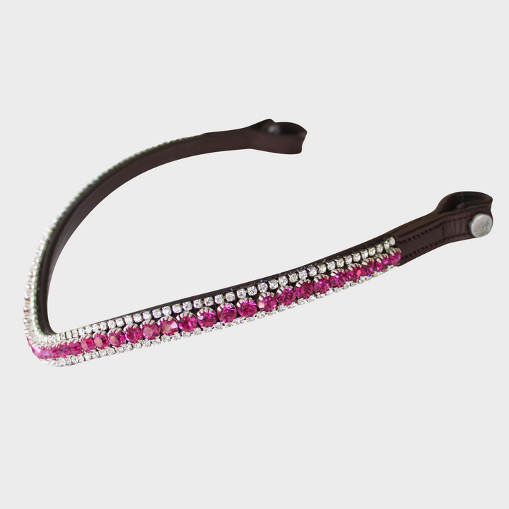 SALE Lux Fuchsia Browband- Brown
