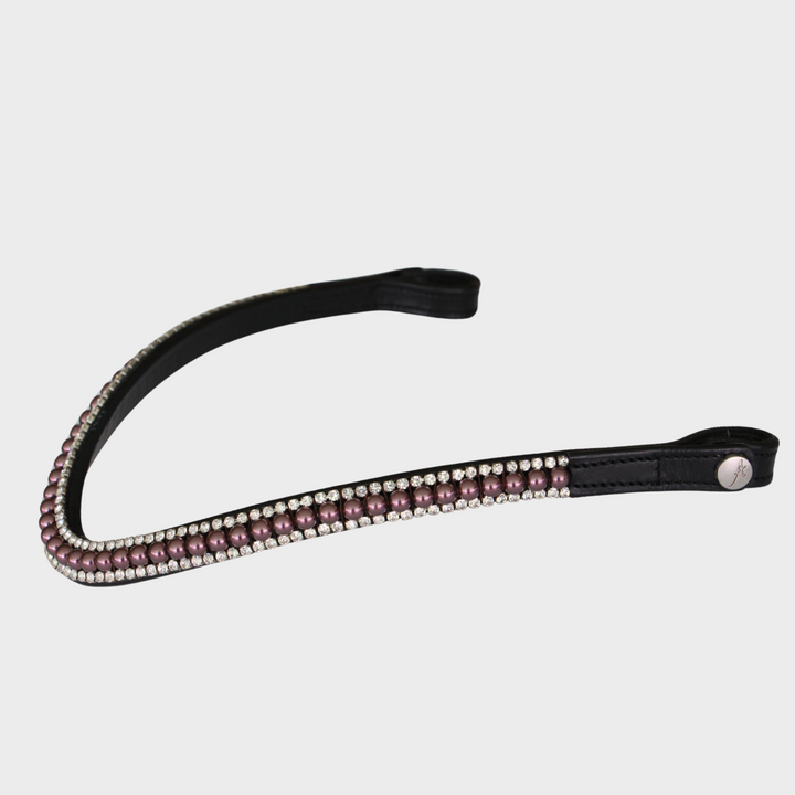 Pearl Burgundy Browband - Black