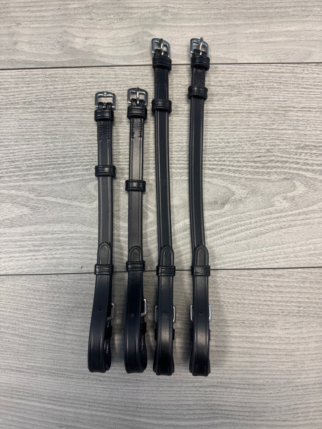 SALE Double Cheek Pieces with Buckles Black - X-FULL (C27)