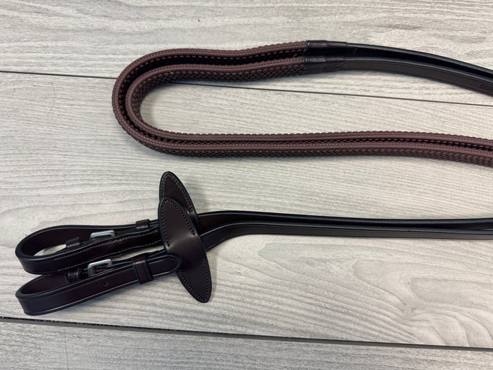 SALE Rubber Reins Buckles Brown - FULL (R20)