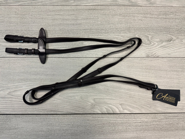 SALE Soft Leather Reins with Handstops and Buckles Brown - FULL (R21)