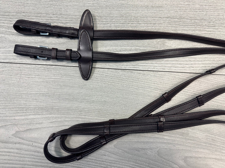 SALE Soft Leather Reins with Handstops and Buckles Brown - FULL (R21)
