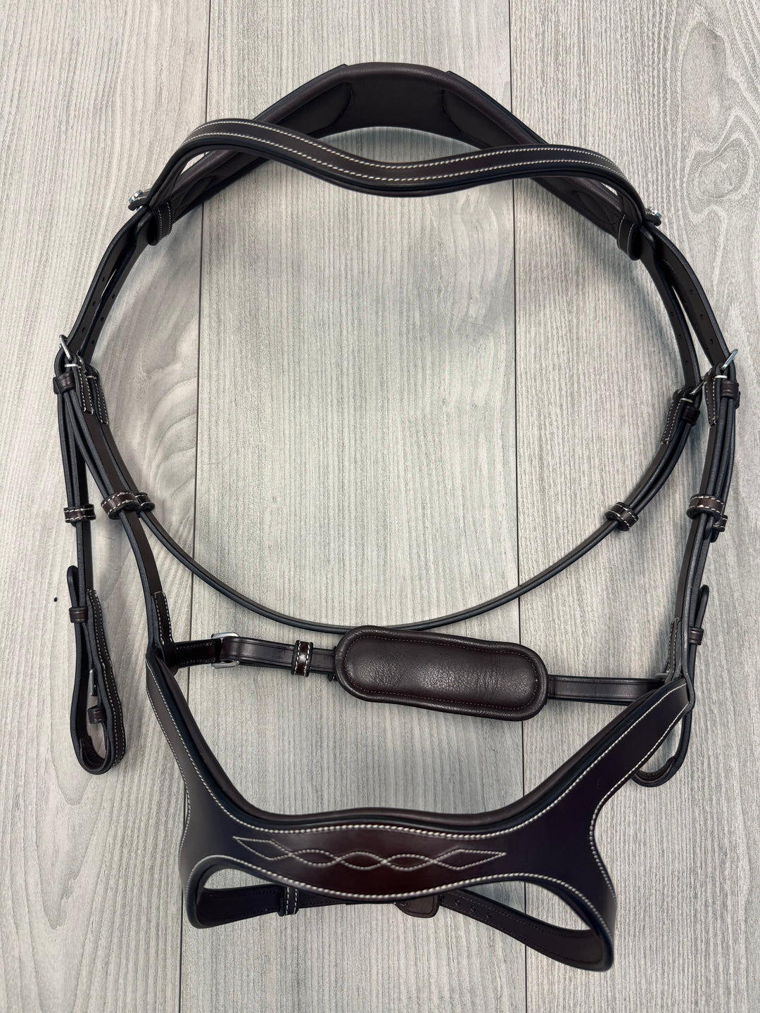 SALE Victory Bridle Brown w/ Cream Stitch - FULL (A12)