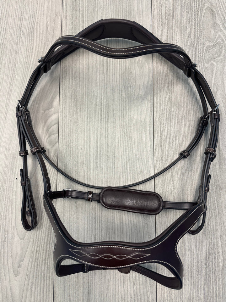 SALE Victory Bridle Brown w/ Cream Stitch - FULL (A12)