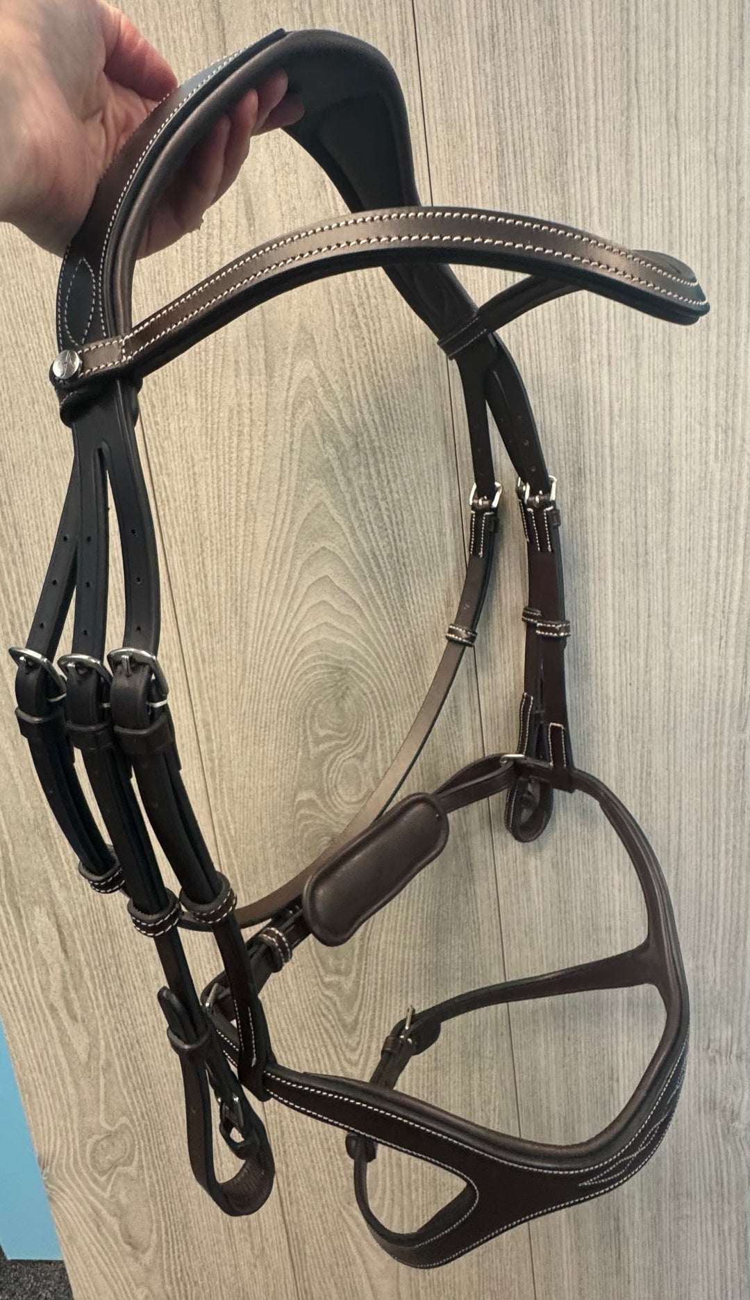 SALE Victory Bridle Brown w/ Cream Stitch - FULL (A12)