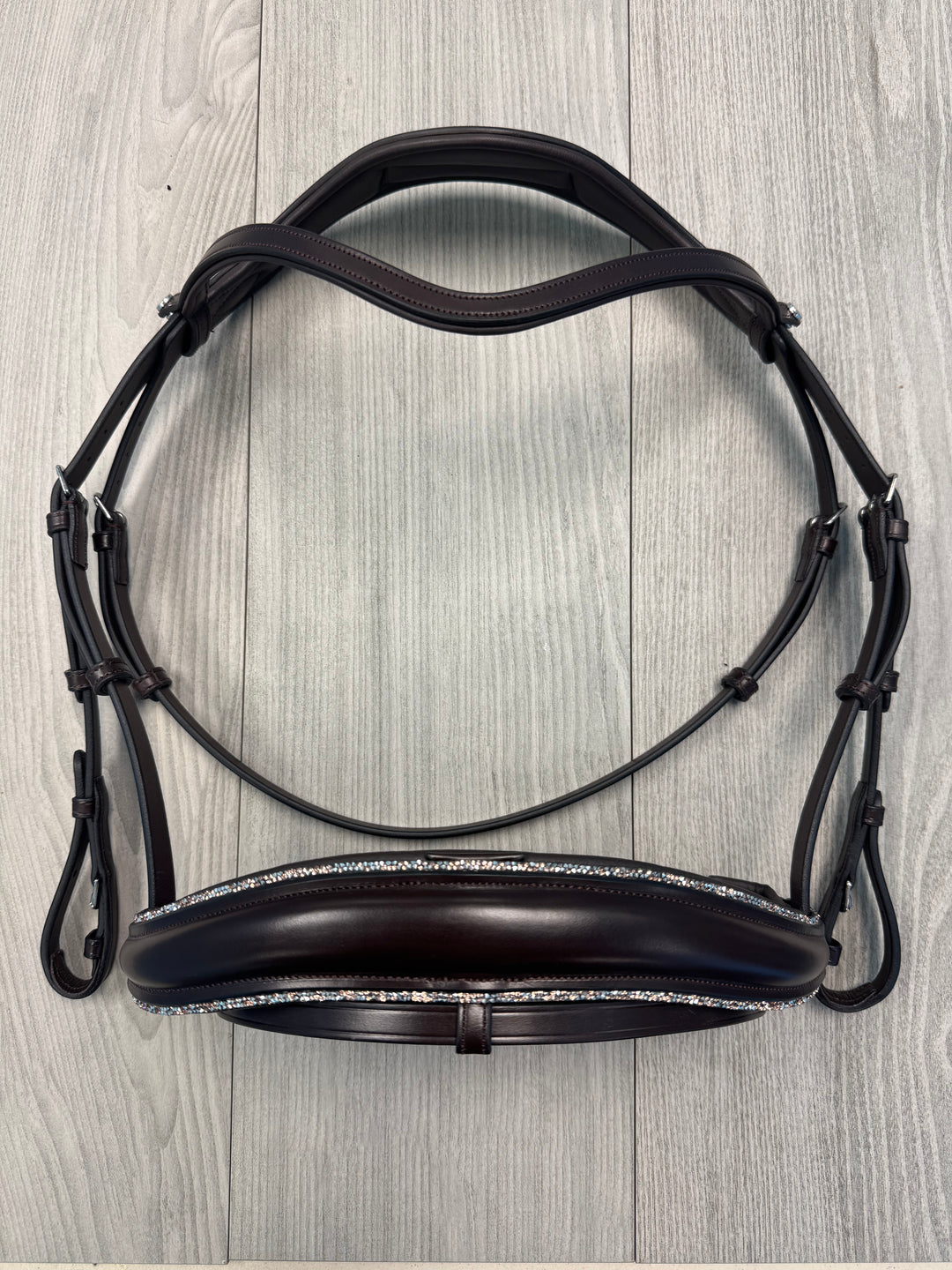 SALE Infinity Bridle w/ Peach Glitter Brown - FULL (A15)