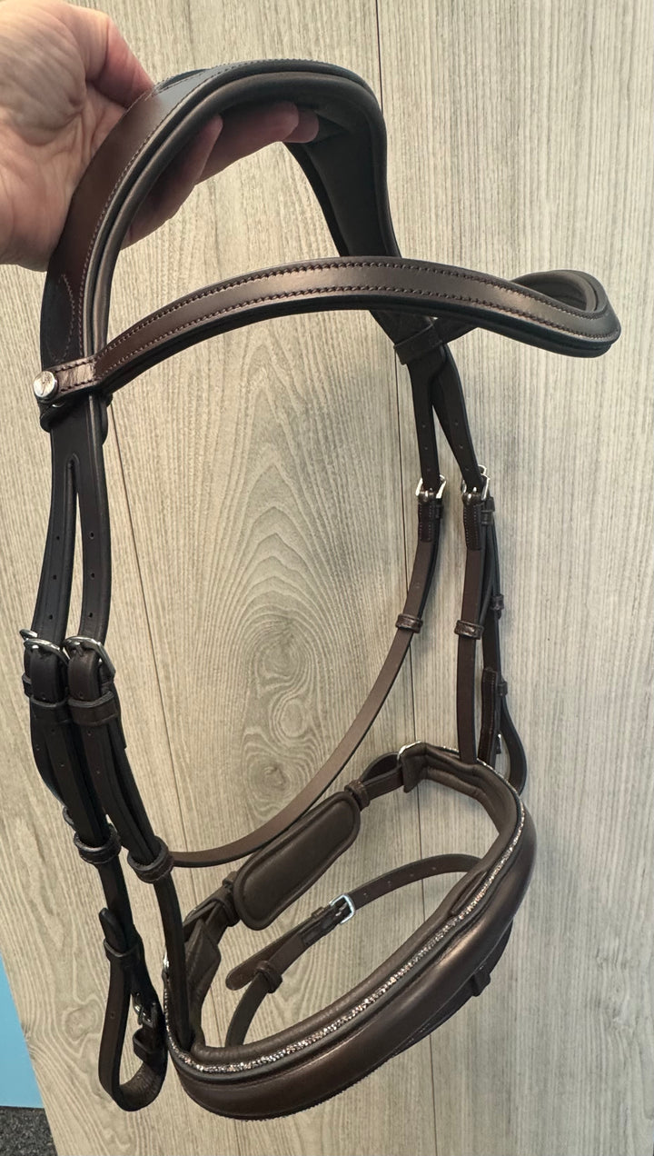 SALE Infinity Bridle w/ Peach Glitter Brown - FULL (A15)