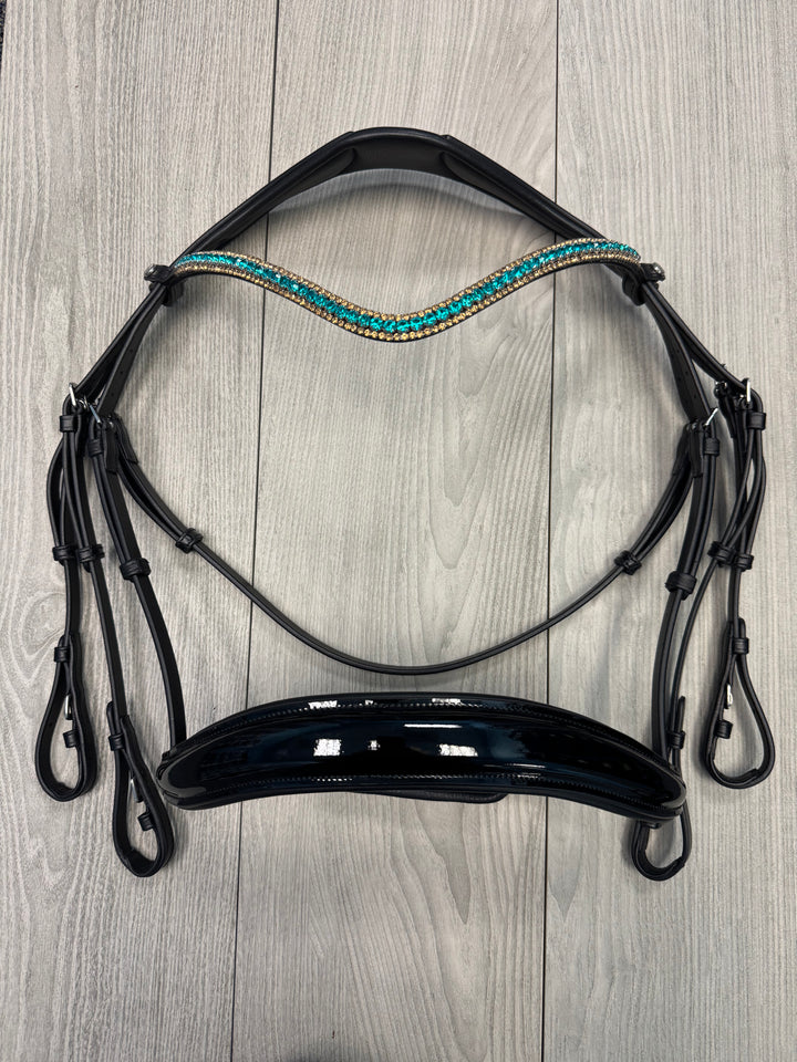 SALE Infinity Double Bridle Patent Black X-FULL (A7)