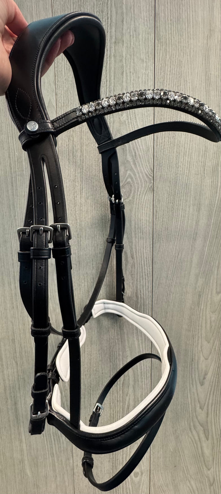 SALE Destiny Bridle Black w/ White Padding - X-FULL (A50)