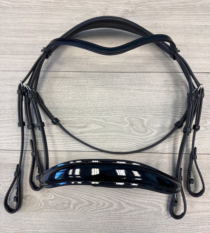 SALE Infinity Double Bridle Patent Black X-FULL (A63)