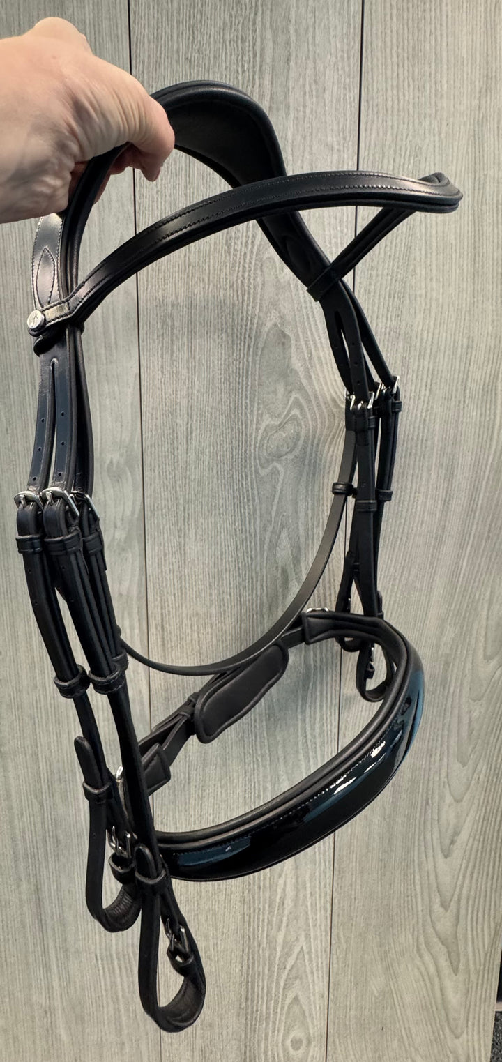 SALE Infinity Double Bridle Patent Black X-FULL (A63)