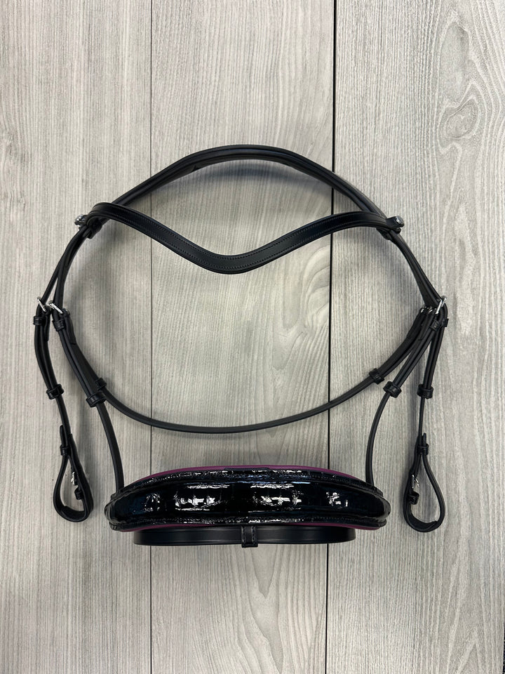 SALE Infinity Dressage Bridle Croco Wine Full (A21)