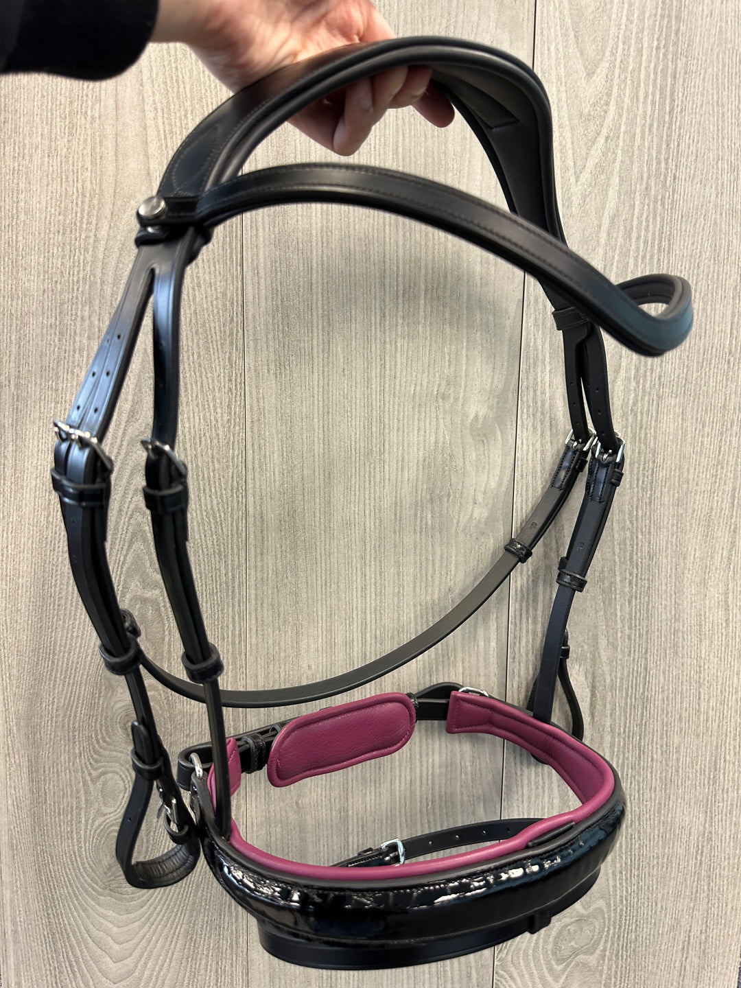 SALE Infinity Dressage Bridle Croco Wine Full (A21)