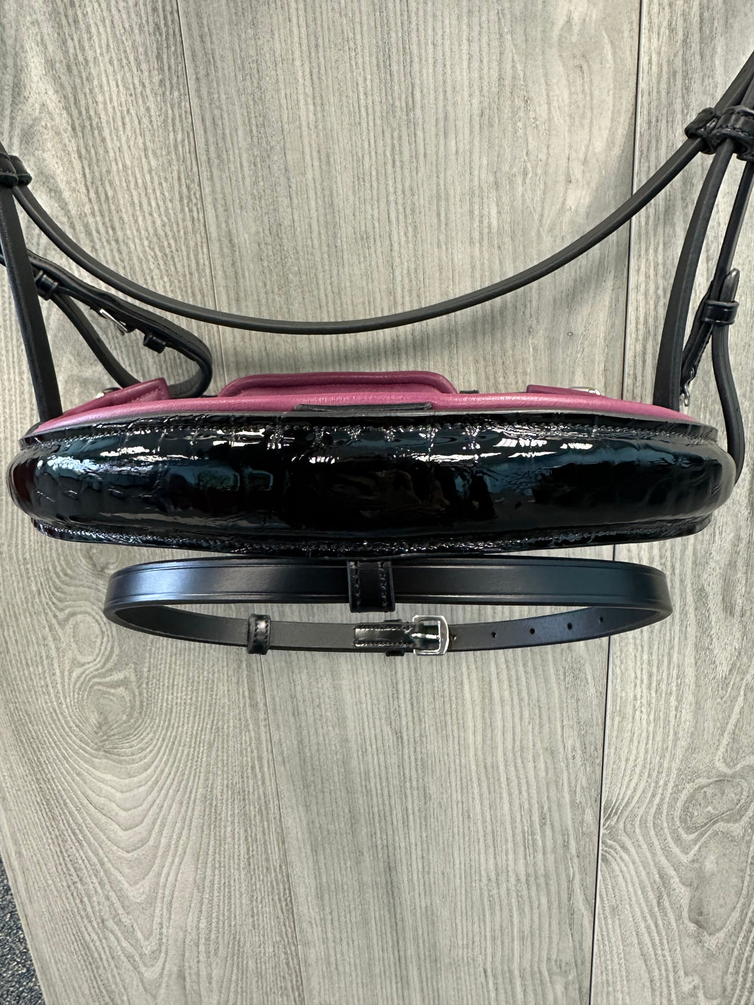 SALE Infinity Dressage Bridle Croco Wine Full (A21)