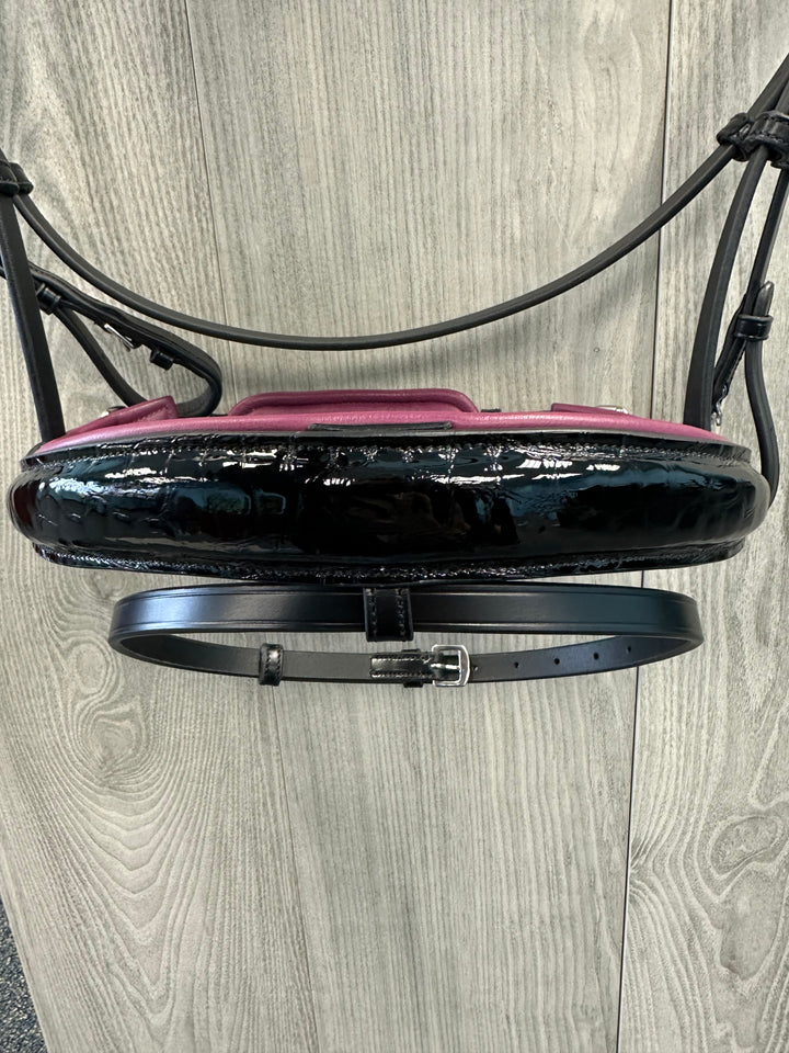 SALE Infinity Dressage Bridle Croco Wine Full (A21)