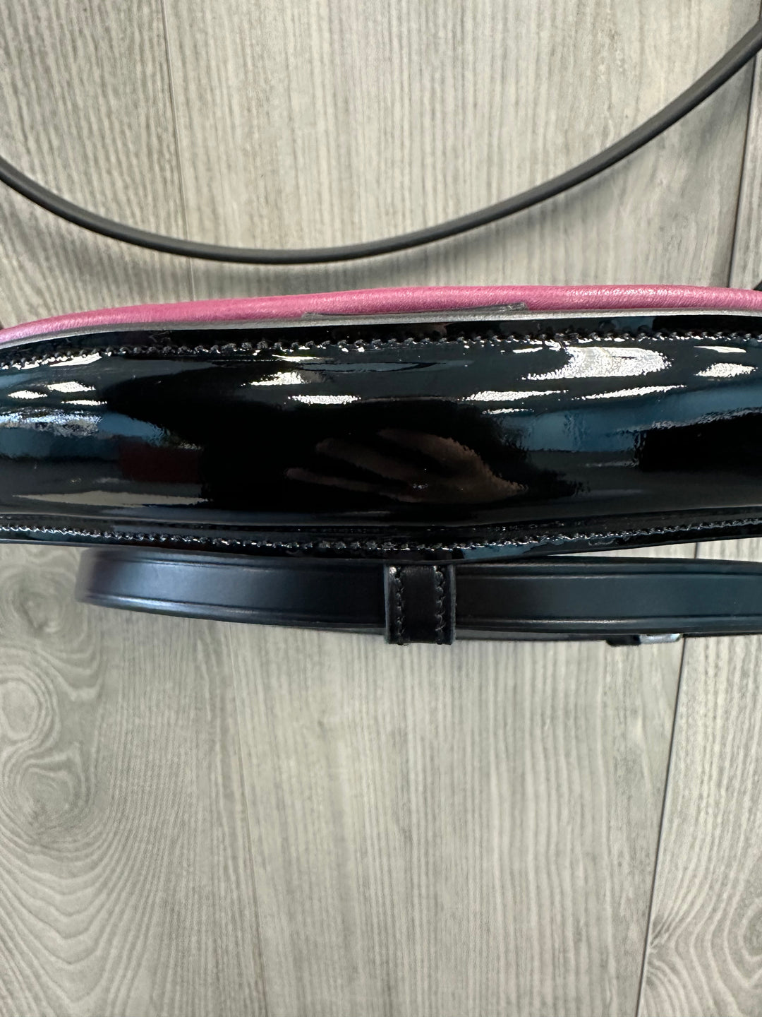 SALE Infinity Dressage Bridle Black Patent Wine Full (A22)