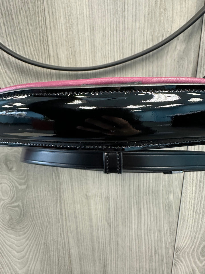 SALE Infinity Dressage Bridle Black Patent Wine Full (A22)