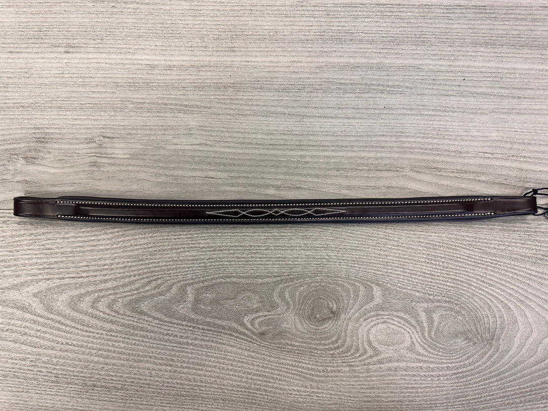 SALE Encore Browband Brown with Cream Stitching Full (B13)