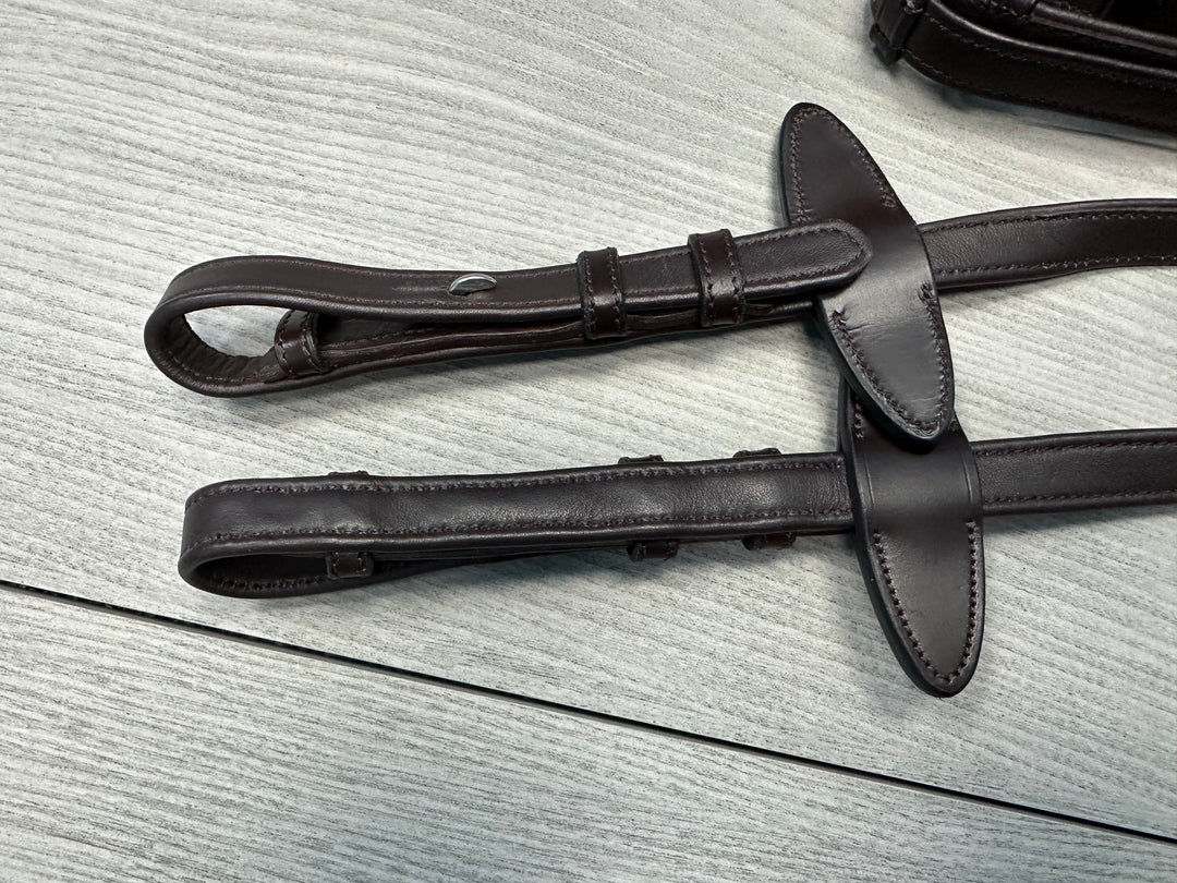 SALE Soft Leather Reins w/ Handstops, French Hook - FULL (R3)