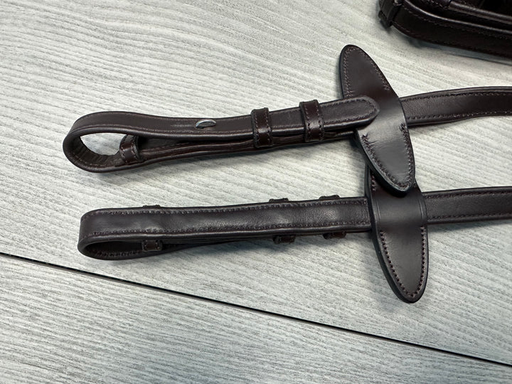 SALE Soft Leather Reins w/ Handstops, French Hook - FULL (R3)
