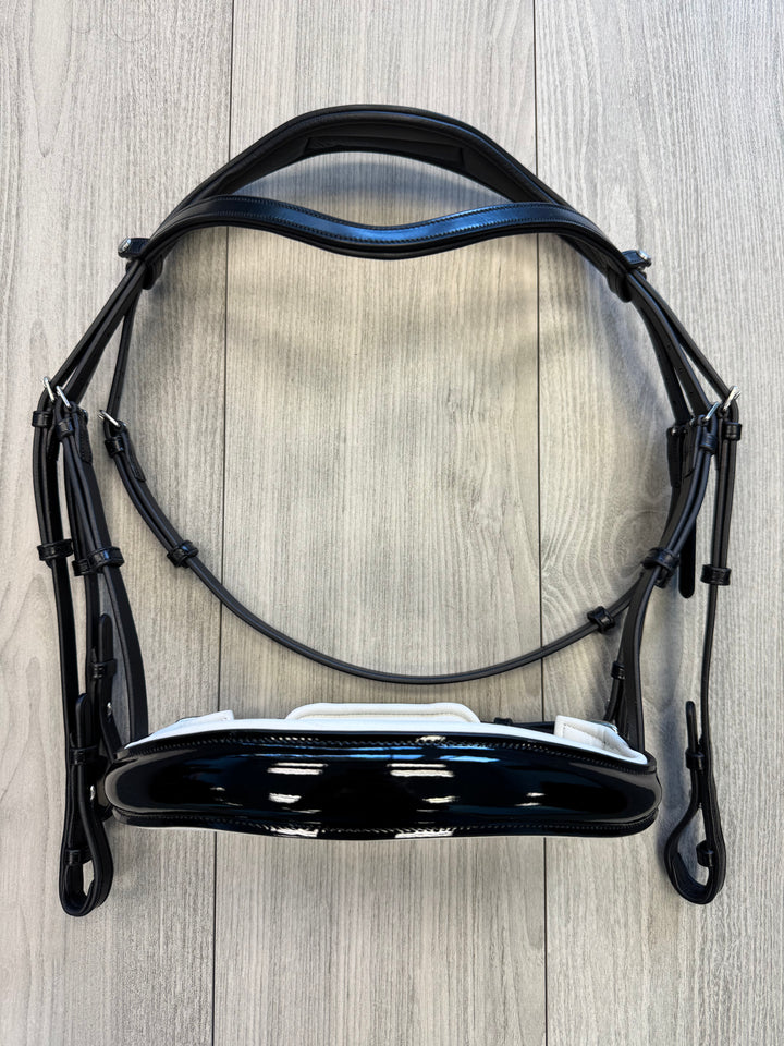 SALE Infinity Double Patent Bridle with White Padding (H8)