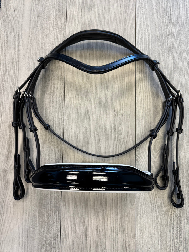SALE Destiny Patent Double with White Padding Bridle Full (B6)