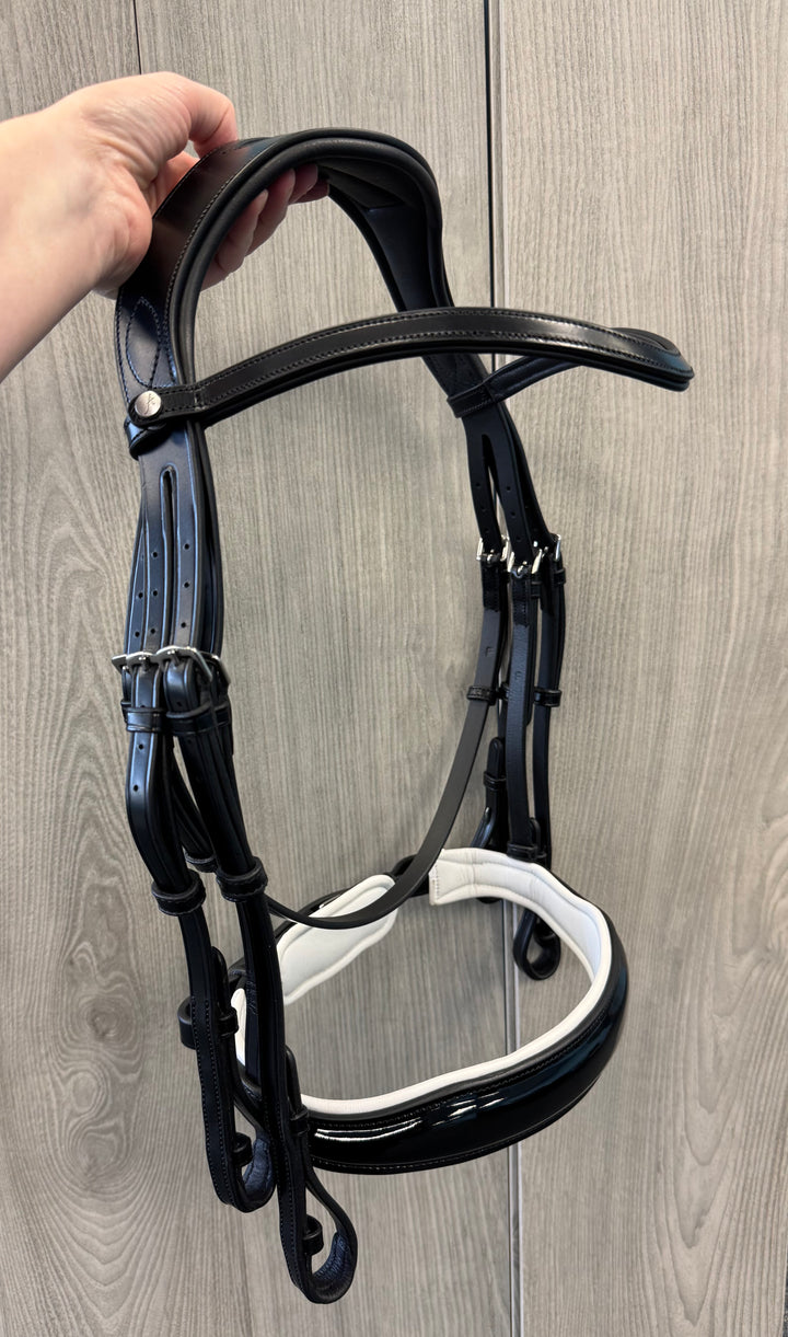 SALE Destiny Patent Double with White Padding Bridle Full (B6)