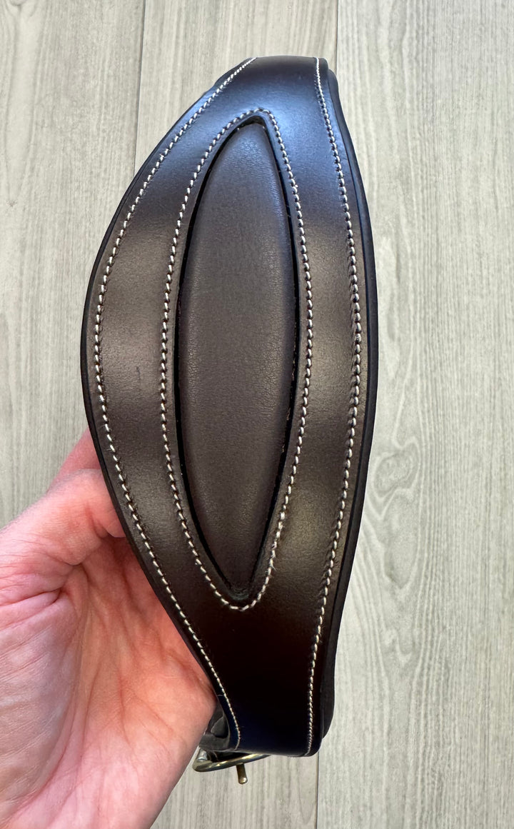 SALE Anatomic Leather Halter Brown w/ Cream Stitching Full (H9)