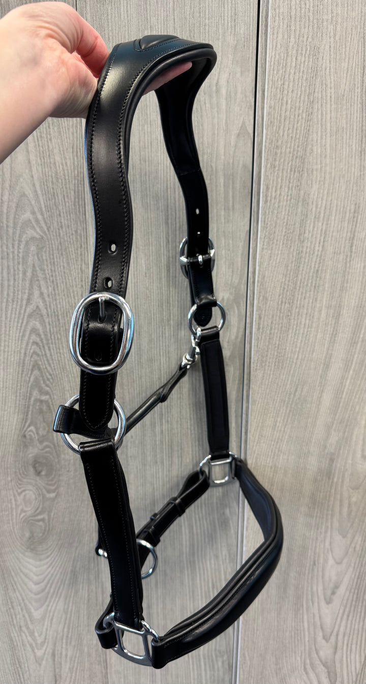 SALE Anatomic Infinity Leather Halter Black Cob (H11)