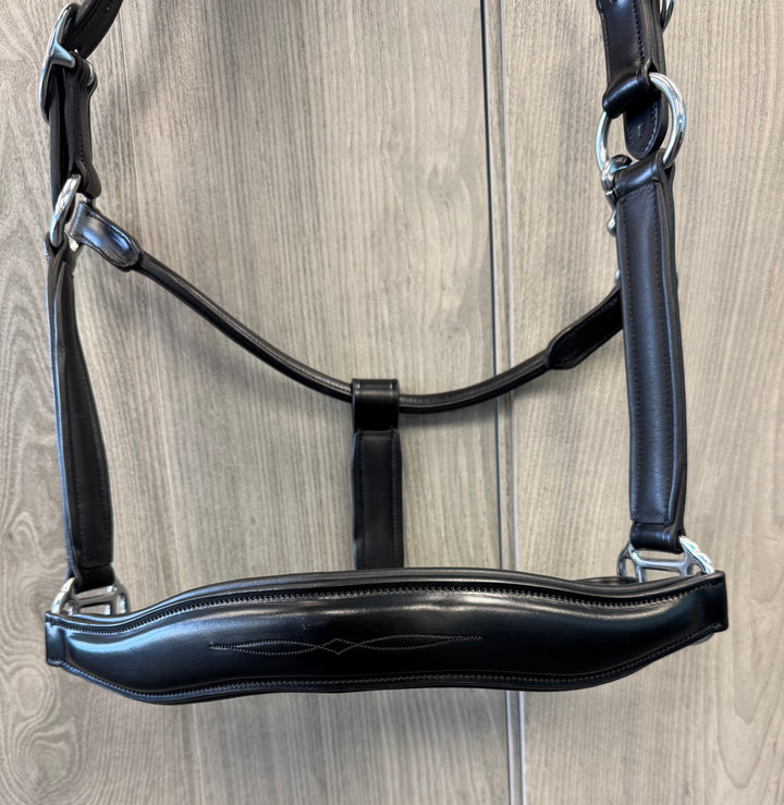 SALE Anatomic Infinity Leather Halter Black Cob (H11)