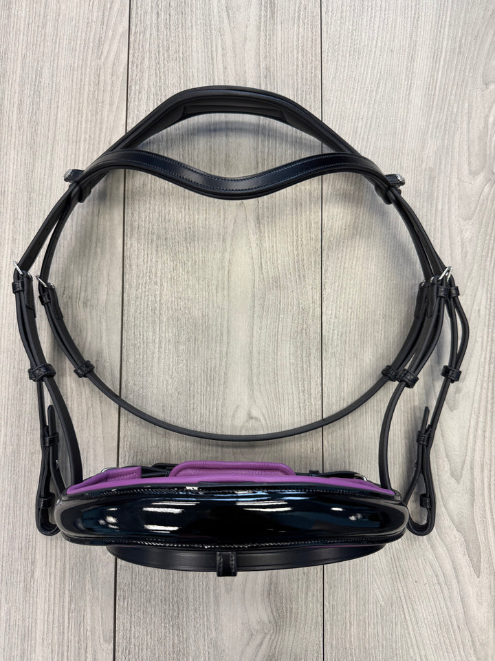SALE Infinity Patent Dressage Bridle Purple Full (A2)