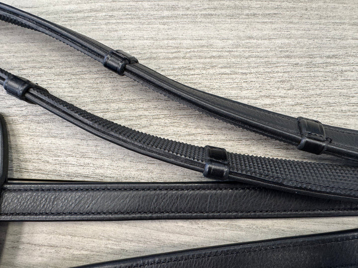 SALE Soft Leather/Rubber Reins with Handstops Buckles (R3)