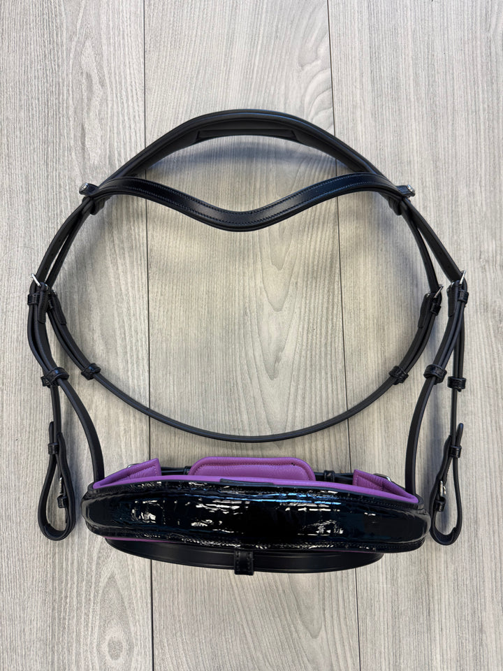 SALE Infinity Croco Dressage Bridle Purple Full (A5)