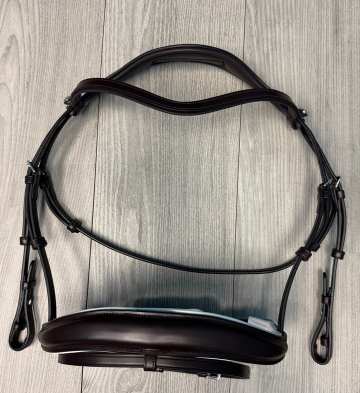 SALE Infinity Dressage Bridle Brown with White Padding Full (A15/A42)