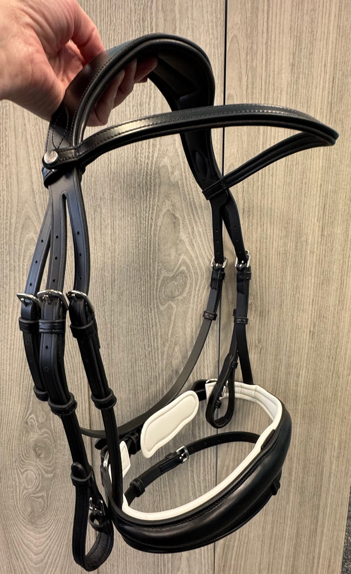 SALE Infinity Dressage Bridle White Padding Cob (A8)