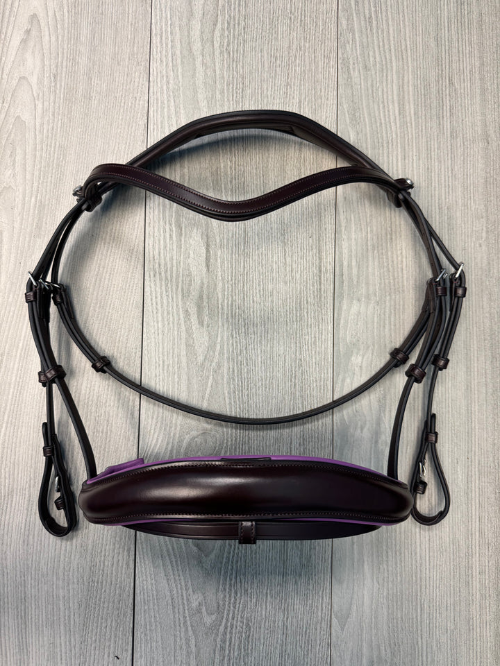 SALE Infinity Dressage Bridle Purple Brown Full (A3)