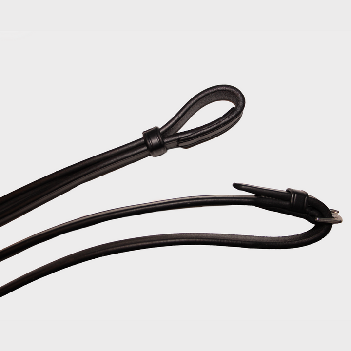 Smooth Leather Double Bridle Reins Set-French Hook