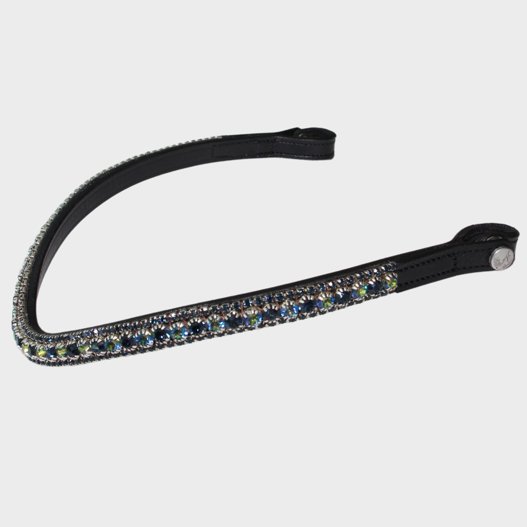 Lux Shades Of Blue Browband - Black