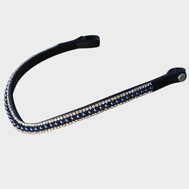 Pearl Night Blue Browband - Black (NEW)